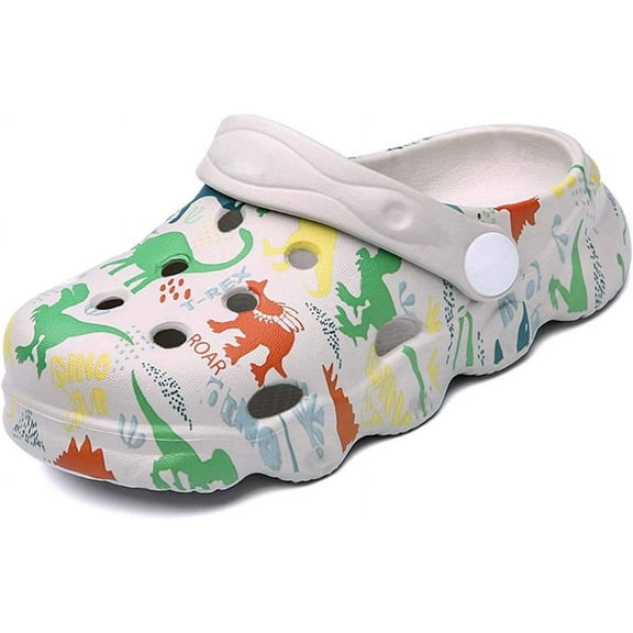 Boys Girls Clogs Cute Cartoon Animal Garden Shoes Lightweight Slides Slippers Slip-on Sandals (Infant/Toddler/Little Kid)