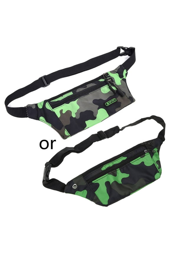 Boys Girls Comouflage Pack Travel Bum Bag Money Waist Belt Walking Ho