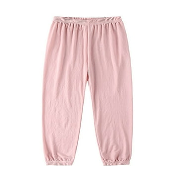 Boys Girls Cotton Casual Pants Toddler Thin Style Lantern Pants Trousers Elastic Spring Summer Sweat pants for Kids Baby Anti-Mosquito for 1-10T