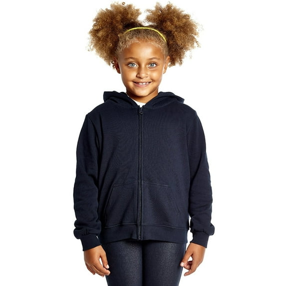 Boys Girls Cotton Hoodie (14 Years, Navy)