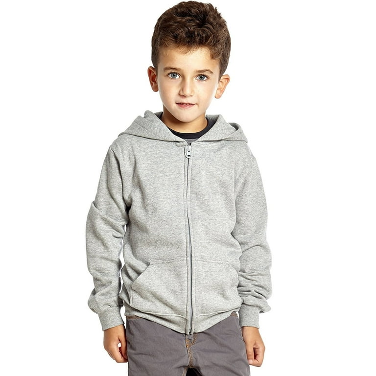 Boys Girls Cotton Hoodie Light Grey 6 Years Walmart