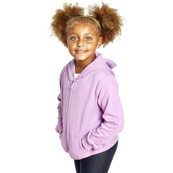 Boys Girls Cotton Hoodie Purple 6 Years