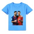 thumbnail image 1 of Boys Girls Cristiano Ronaldo Breathable Cotton Crew Neck Short Sleeve T-shirt Kids Print Casual T-shirt, 1 of 2