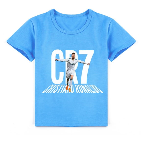 Boys Girls Cristiano Ronaldo Cotton Short Sleeve T-shirt Casual Sport Top Summer Clothings