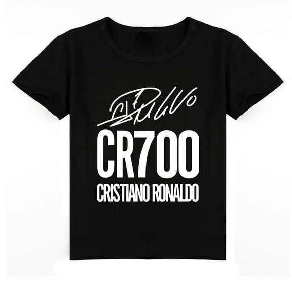 Boys Girls Cristiano Ronaldo Cotton Short Sleeve T-shirt Kids Casual Sport Top for Summer Clothings