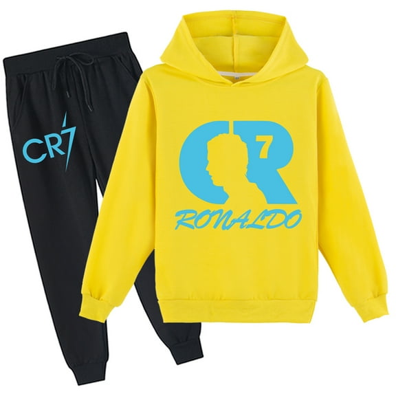 Boys Girls Cristiano Ronaldo Fashion Hoodies Loose Sweatshirts Graphic Spring Autumn Pants Sets Clothes