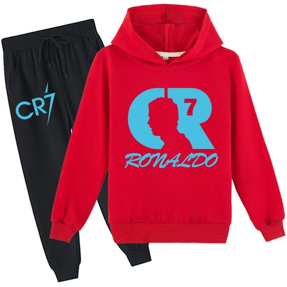 Boys Girls Cristiano Ronaldo Fashion Hoodies Loose Sweatshirts Graphic Spring Autumn Pants Sets Clothes