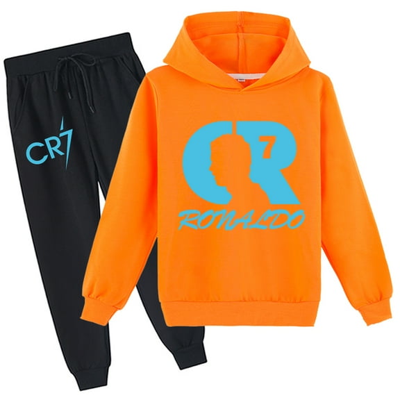 Boys Girls Cristiano Ronaldo Fashion Hoodies Loose Sweatshirts Graphic Spring Autumn Pants Sets Clothes