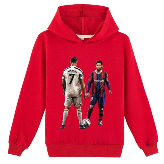 Boys Girls Cristiano Ronaldo Hoodie, Pullover, Long Sleeve, Kids Casual Tops