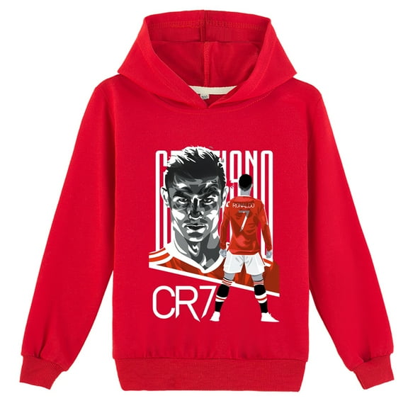 Boys Girls Cristiano Ronaldo Kids Pullover Hoodie, Long Sleeve, Spring Clothing
