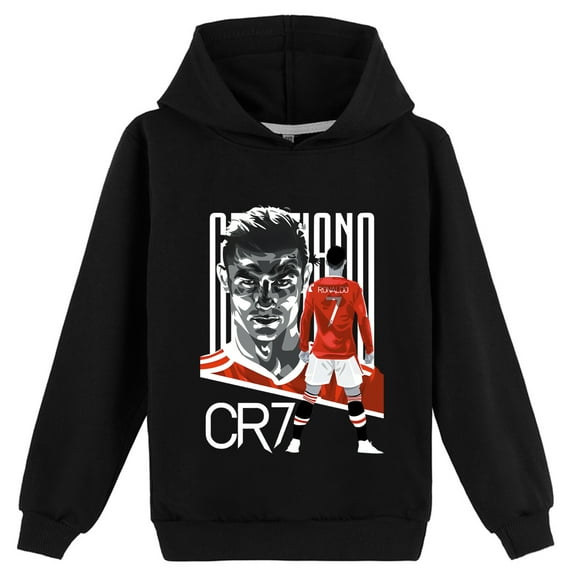 Boys Girls Cristiano Ronaldo Kids Pullover Hoodie, Long Sleeve, Spring Clothing