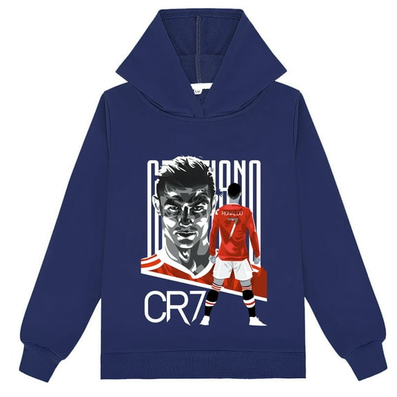 Boys Girls Cristiano Ronaldo Kids Pullover Hoodie, Long Sleeve, Spring Clothing