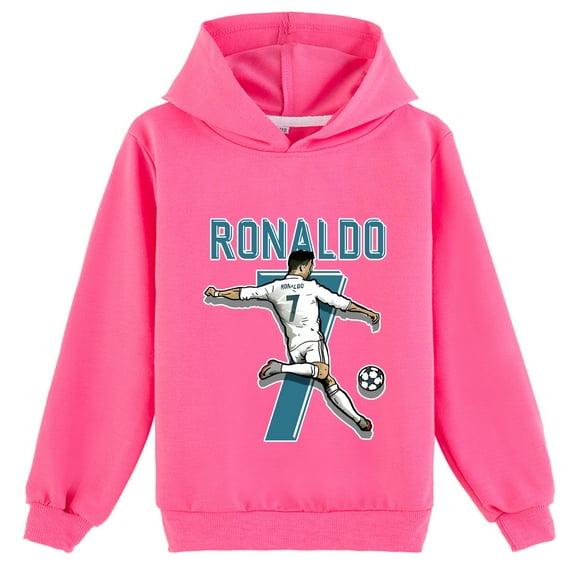 Boys Girls Cristiano Ronaldo Sweatshirt Hooded Pullover Spring Autumn Kids Wear