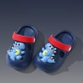 thumbnail image 1 of Boys Girls Cute Clogs Cartoon Garden Shoes Slides Slippers Indoor Outdoor Kids Water Shower Beach Pool Sandals(Blue1,3.5-4 Years), 1 of 5