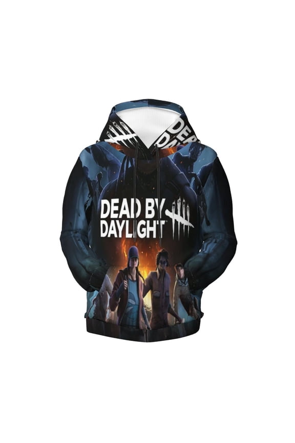 Boys Girls Dead By Daylight Hoodie 3d Printed Cartoon Anime Long Sleeve Hooded Pullover Sweatshirt With Pocket For Teens