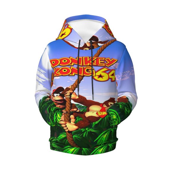 Boys Girls Don-key Kon Pullover Hoodies 3D Print Novelty Colorful Kids Hoodie Sweatshirts With Pocket