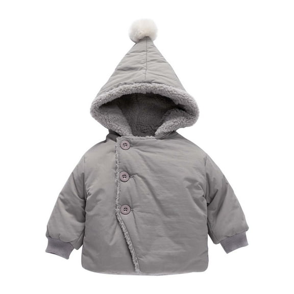 Boys Girls Down Coat Lightweight Padded Winter Jacket with Buttons Fashionable Children's Snowsuit Outerwear