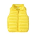thumbnail image 1 of Boys Girls Down Vest Lightweight Water-Resistant Packable Hooded Puffer Jacket Full-zip 2-10T Kids Outwear, 8 Years Yellow, 1 of 5