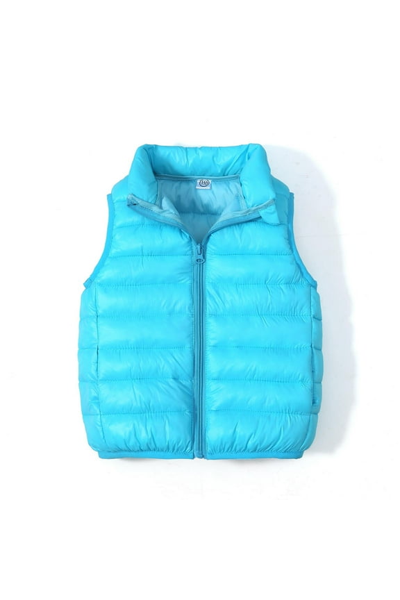 Boys Girls Down Vest Lightweight Water-Resistant Packable Sleeveless Puffer Jacket Quilted Bubble Puffer Coat for Boys and Girls