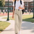 thumbnail image 1 of Boys and Girls Dress Pants, Formal Straight Leg Trousers for School Uniforms and Professional Attire, Classic and Tailored for Academic Events and Special Occasions 5-14 Years - White, 1 of 9