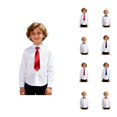 thumbnail image 1 of Boys Girls Dress Shirt with Tie Spring Fall Long Sleeve Button Down Collared Basic Shirts with Chest Pocket, 1 of 5