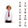 thumbnail image 1 of Boys Girls Dress Shirt with Tie Spring Fall Long Sleeve Button Down Collared Basic Shirts with Chest Pocket, 1 of 5