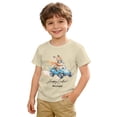 thumbnail image 1 of Boys' Girls' Easter Personalized Cartoon Rabbit Print Short Sleeve T Shirt Top Beige 2Y-3Y, 1 of 7