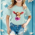 thumbnail image 1 of Boys Girls Easter Shirts Loving Bunny Short Sleeve Tee Funny Family Girls Kids T-Shirt Kids Cute Shirt 3T, 1 of 4