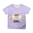 thumbnail image 1 of Boys Girls Easter Shirts Short Sleeve Tee Tops Funny Rabbit Graphic Toddler Holiday Shirt for Boys Girls 8-9 Years, 1 of 4