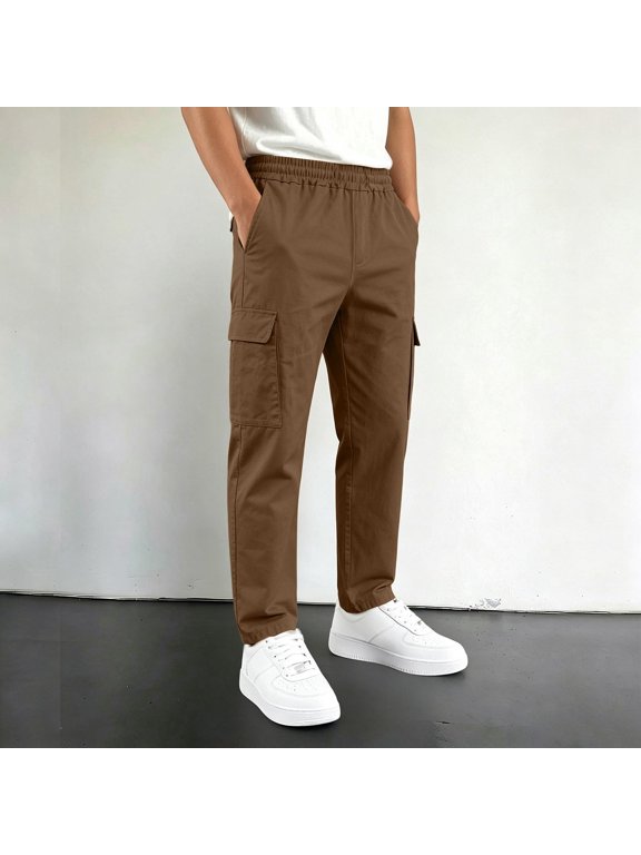 Boys Girls Elastic Waist Cargo Pants – for Kids Aged 5-16 Years – for School, Outdoor Play, and Daily Casual Wear