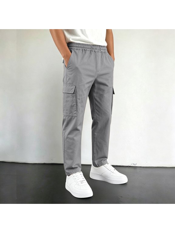 Boys Girls Elastic Waist Cargo Pants – for Kids Aged 5-16 Years – for School, Outdoor Play, and Daily Casual Wear