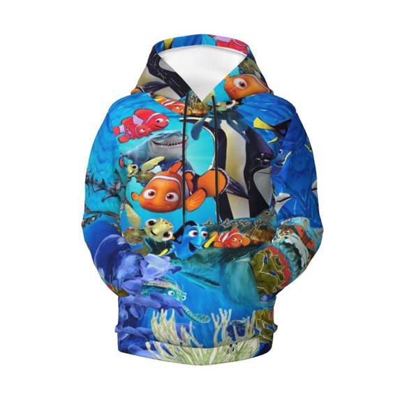 Boys Girls Finding Ne-m Pullover Hoodies 3D Print Novelty Colorful Kids Hoodie Sweatshirts with Pocket