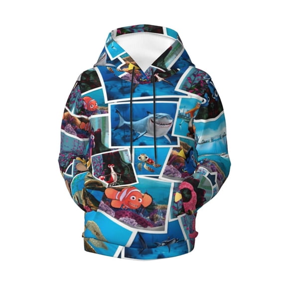 Boys Girls Finding Ne-m Pullover Hoodies 3D Print Novelty Colorful Kids Hoodie Sweatshirts with Pocket