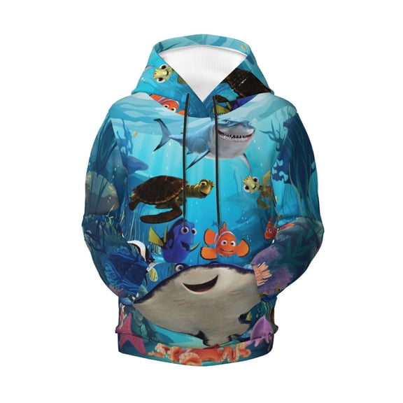 Boys Girls Finding Ne-m Pullover Hoodies 3D Print Novelty Colorful Kids Hoodie Sweatshirts with Pocket