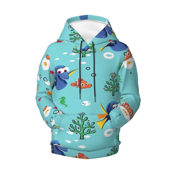 Boys Girls Finding Ne-m Pullover Hoodies 3D Print Novelty Colorful Kids Hoodie Sweatshirts with Pocket