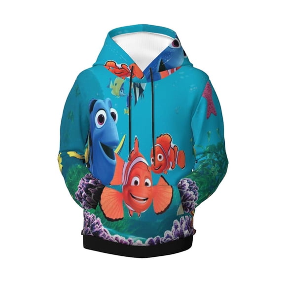 Boys Girls Finding Ne-m Pullover Hoodies 3D Print Novelty Colorful Kids Hoodie Sweatshirts with Pocket