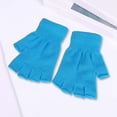 thumbnail image 1 of Boys & Girls Fingerless Gloves Knitted Mitten (Light Blue One Size), 1 of 3