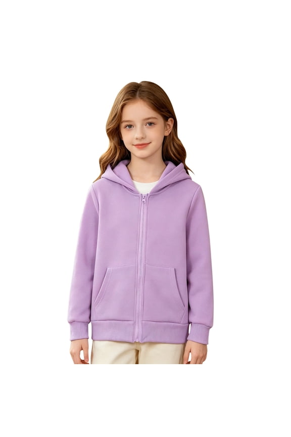Boys Girls Fleece Hoodies for Teen Girls Zip up Oversized Y2K Hoodies Casual Long Sleeve Hooded Sweatshirts Fall Track Jacket