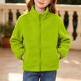 thumbnail image 1 of Boys Girls Jacket Lightweight Fall Spring Soft Anti-Pilling Lightweight Jacket Winter Thermal Outwears (Light Green), 1 of 5