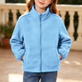 thumbnail image 1 of Boys Girls Jacket Lightweight Fall Spring Soft Anti-Pilling Lightweight Jacket Winter Thermal Outwears (Sky Blue), 1 of 5