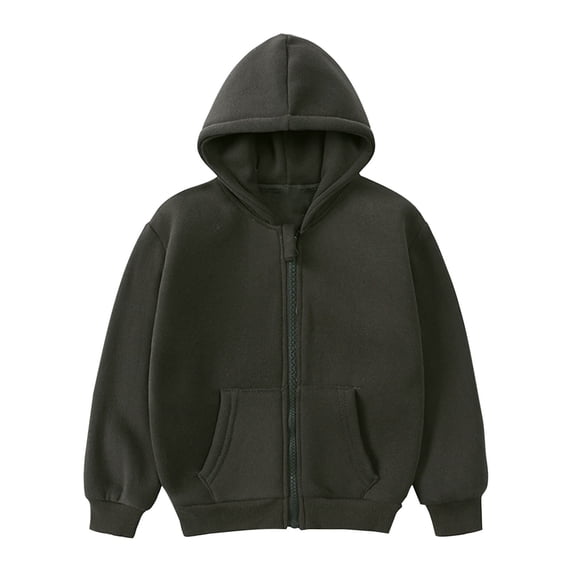 Boys Girls Fleece Thick Hooded Sweatshirts Kids Long Sleeve Hoodie Jackets Fall Winter Sports Clothes Coats 1-10Years