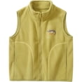 thumbnail image 1 of Boys Girls Fleece Vest Jacket Ligntweight Plain Full Zipper Sleeveless Collar Vest for Toddler Little Kids Big Kids Outerwear, 1 of 8