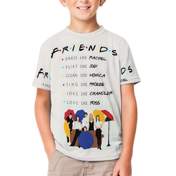 Boys Girls Friend TV Show T-Shirts 3D Graphic Shirts Kids Youth Short Sleeve Tees