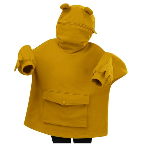 Boys Girls Frog Hoodie Kids 3D Hooded Sweatshirt Zipper Mouth Pullover with Front Pocket Toddler Winter Hoodie