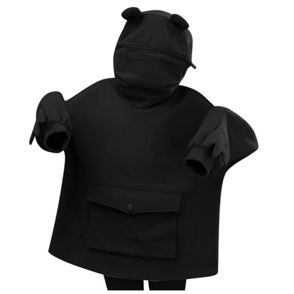 Boys Girls Frog Hoodie Kids 3D Hooded Sweatshirt Zipper Mouth Pullover with Front Pocket Toddler Winter Hoodie