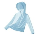thumbnail image 1 of Boys Girls Full Zip Hoodie Girls Boys UPF 50+ Sun Protection Hoodie Jacket with Big Hat Brim Summer Casual Hooded Cooling Shirt 2-15 Years, 1 of 4