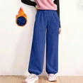 thumbnail image 1 of Boys Girls Fuzzy Fleece Pajama Pants Elastic Waist Wide Leg Baggy Sweatpants Kids Winter Warm Trouser New Toddler Sweatpants Girls Blue 5 Years, 1 of 9