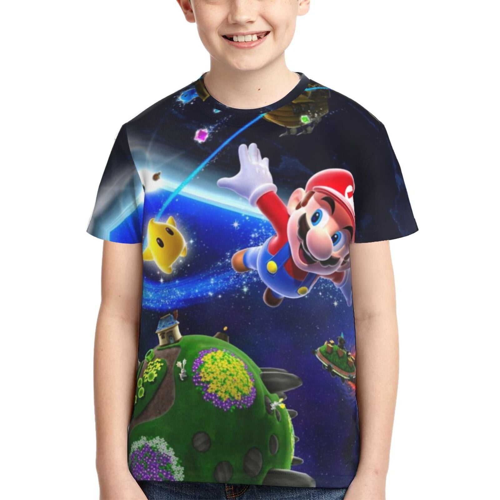 Boys Girls Game Super Mario T-Shirts Youth 3D Print Short Sleeve Shirts ...