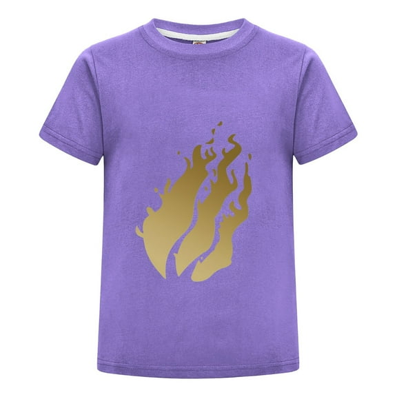Boys Girls Gradient Flame Preston Playz Graphic T-Shirt – Cool Preston Design Cotton Tee for Fan Gift Top