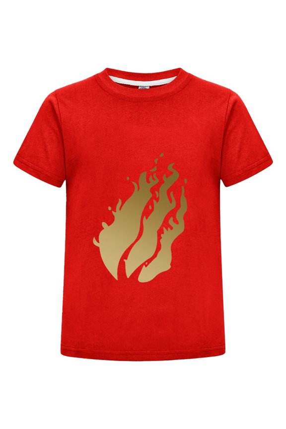 Boys Girls Gradient Flame Preston Playz Graphic T-Shirt – Cool Preston Design Cotton Tee for Fan Gift Top